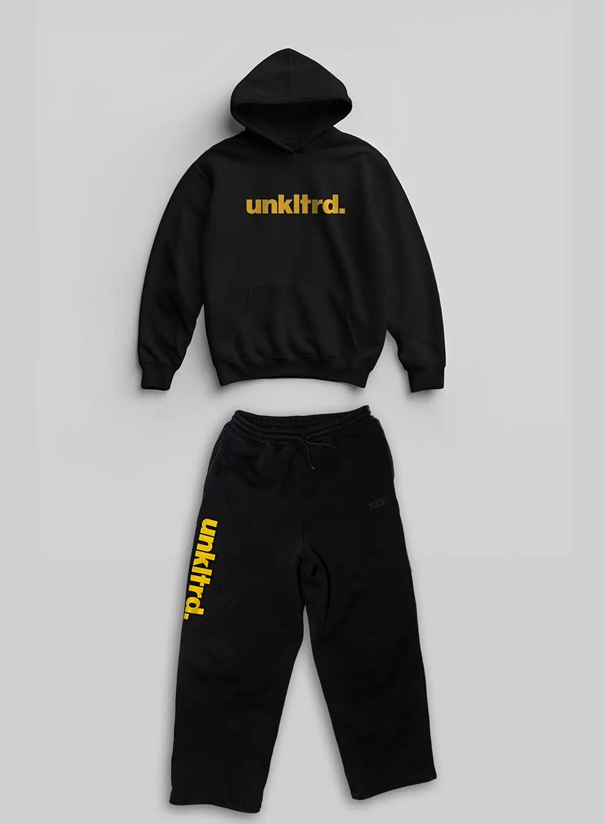 Black Big Logo Set [Hoodie+Sweats]