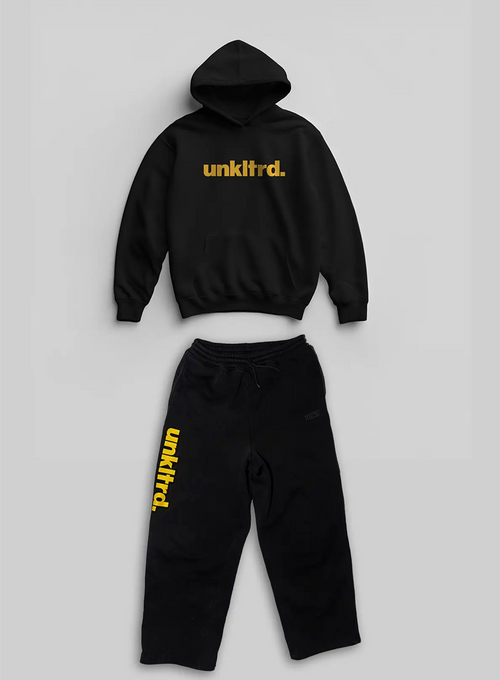 Black Big Logo Set [Hoodie+Sweats]