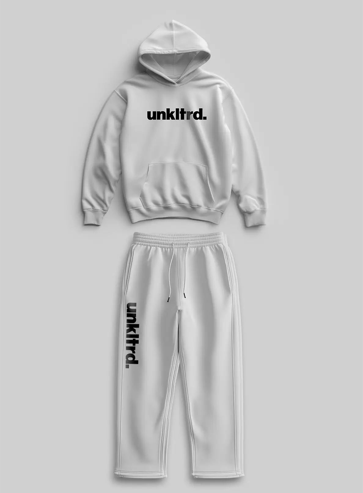 White Big Logo Set [Hoodie+Sweats]